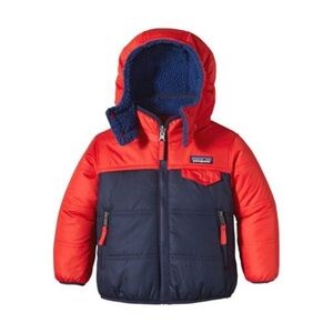 Patagonia Boys Navy Blue & Red Reversible Tribbles Hoody Coat Size 2T